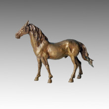 Animal Bronze Sculpture Horse Decoration Brass Statue Tpal-004